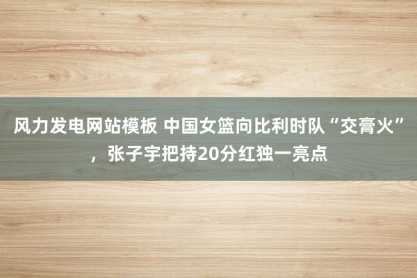 风力发电网站模板 中国女篮向比利时队“交膏火”，张子宇把持20分红独一亮点